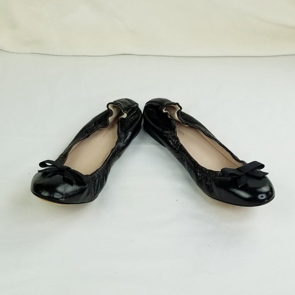 🔥 Stuart Weitzman Black Flats with Bow - Picture 10 of 12